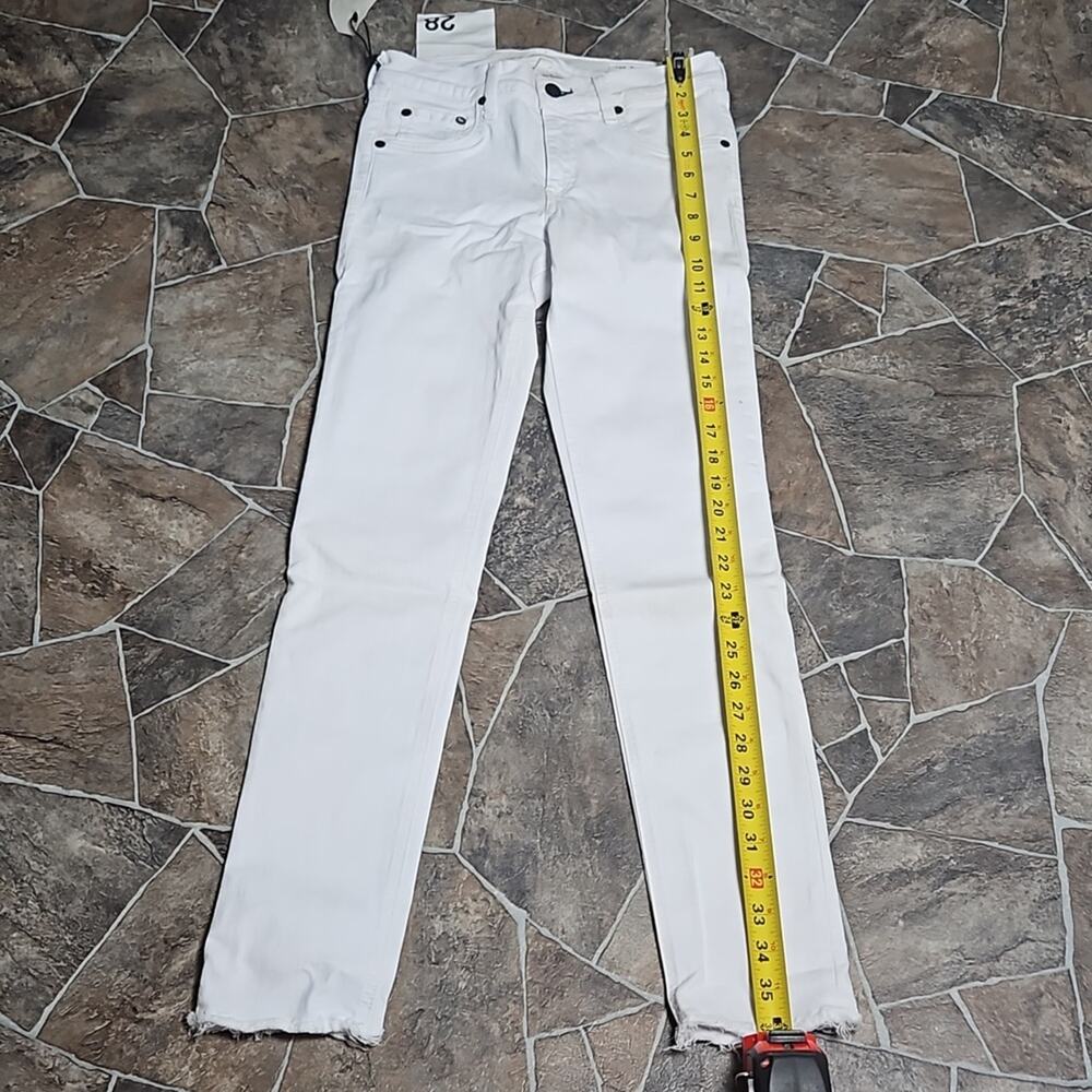NWT Rag & Bone Skinny Capri Frayed Hem Jean Sz 26 in White - Picture 5 of 15